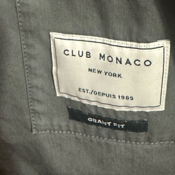 Club Monaco Grant Fit Men’s Blazer M (40 ) Olive Casual 100% Cotton Jacket - Picture 6 of 8